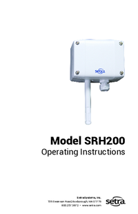 Thumbnail of document Manual - SRH200 Humidity and Temperature Transmitter